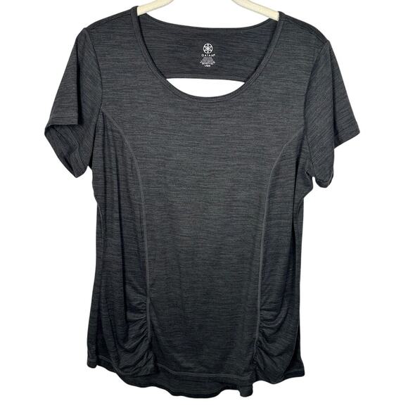 GAIAM Gray Round Neck Short Sleeve Athletic Shirt Women's Large - Picture 1 of 4